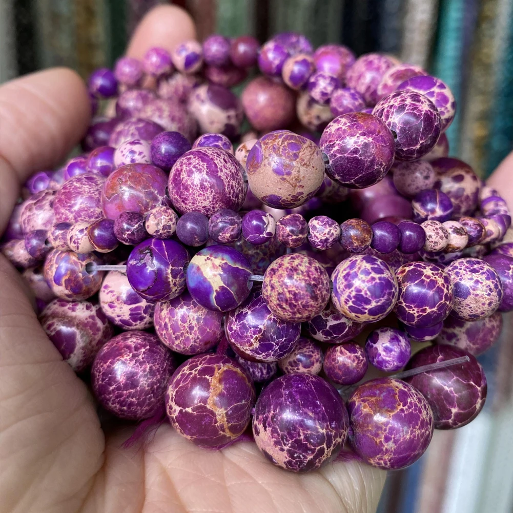 5 stücke Natürliche Stein Meer Sediment Jaspis Perlen Platz Verwendet Für Schmuck Machen DIY Armband Ohrring Zubehör Geschenke Für Frauen – Detail 12