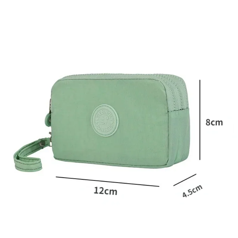 Mini Coin Purse Key Bag Women Wallets Zipper Waterproof Portable Three Layer Card Holder Female Girl Handbag Headphone Bag Gift
