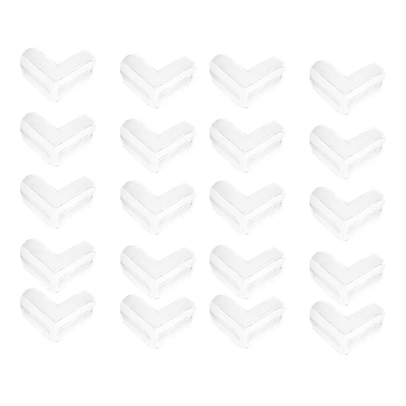 20 Pack Accessories Corner Guards Clear Corner Protectors Stop Child Head Injuries Tables, Furniture & Sharp Corners (L-Shaped)