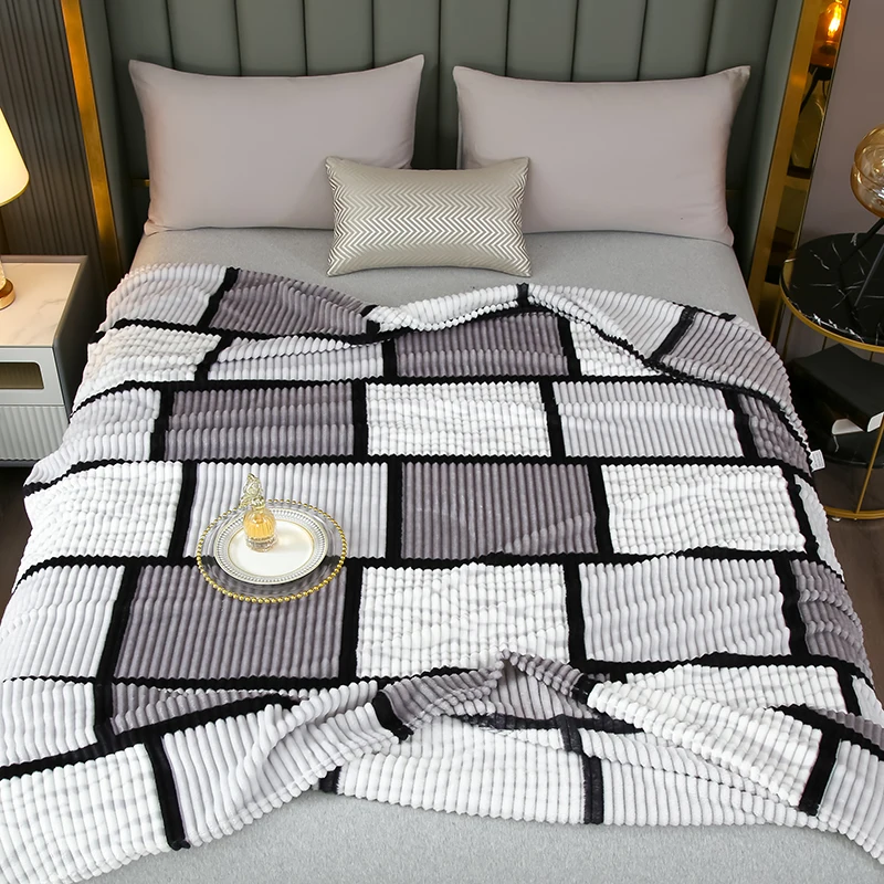 Fleece Blanket for Bed King Queen Blanket Bedspread Soft Warm Flaneel Blanket For Living Room Couch Blanket Home Decorative - 2