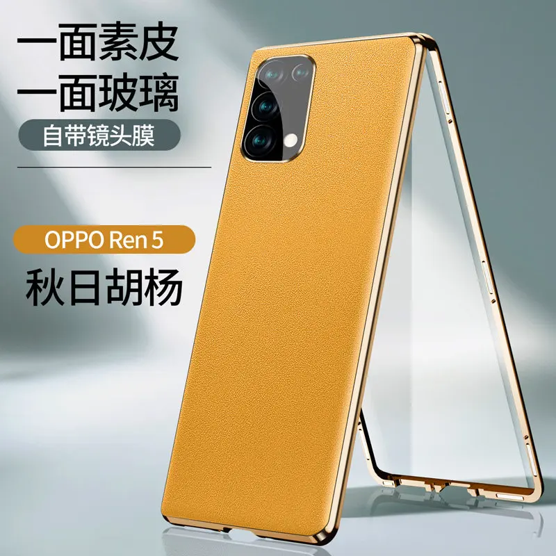 

Oppo Reno5 5G CPH2145 чехол полное покрытие корпуса, переднее стекло, Прозрачная Жесткая крышка с задней стороной, для Oppo Reno 5 из искусственной кожи CPH2145