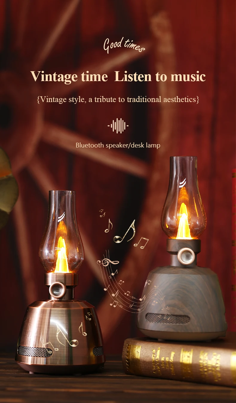 vela vintage Soundbox música retro com ajuste