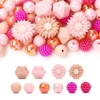 70Pcs Silicone Baby Teething Bead Set Daisy Hexagonal Shape Beads Food Grade for Newborn Diy Pacifier Chain Necklace Accessories 5