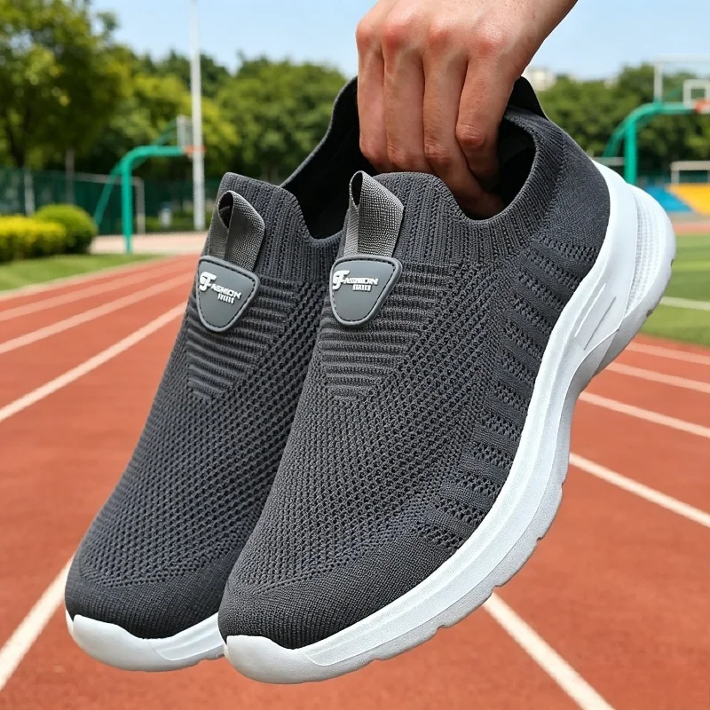 Men's Minimalist Lightweight Slip-On Sneakers - Casual Designer Walking Shoes