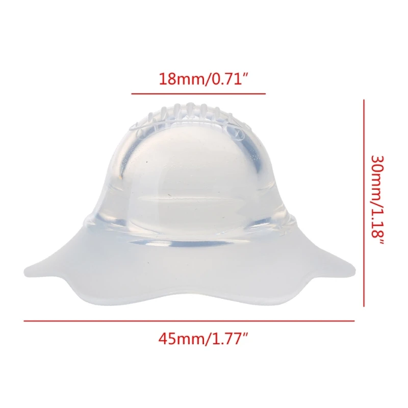 2Pcs for Nano Silver Silicone Nipple Corrector Petal-Shaped Extractor Suction 6