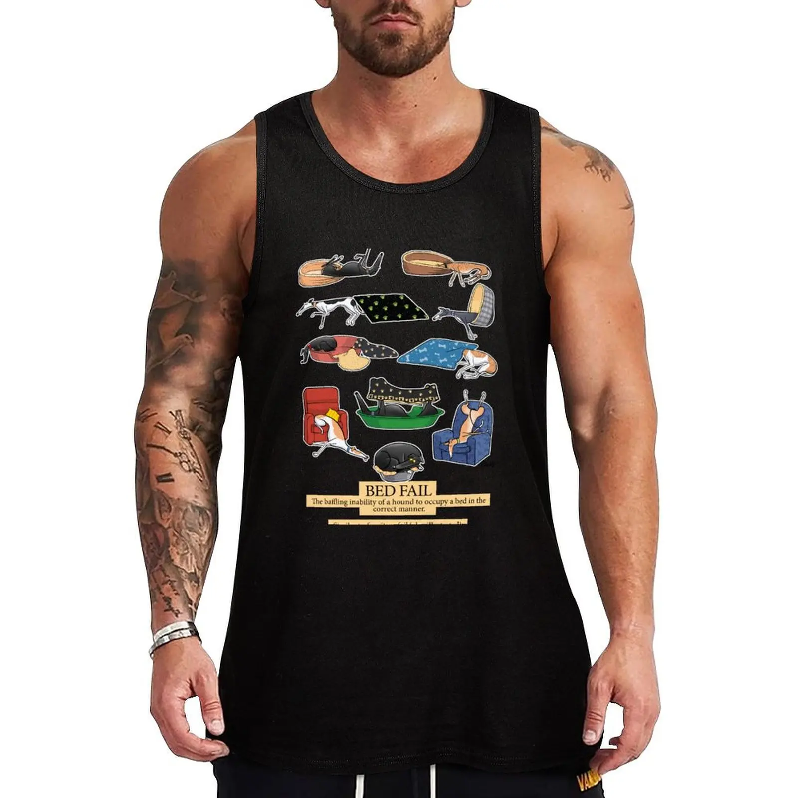 

Greyhound Glossary: Bed Fail. A Redbubble exclusive design Tank Top singlets for men summer clothes for men gym accessories men