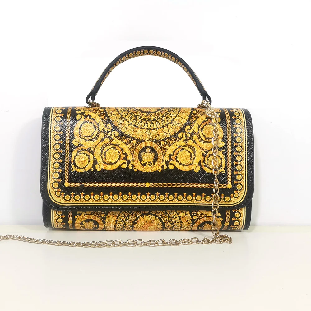 

Handbag Party Bag All-match Messenger Bag Square Handbag Messenger Bag Flower Chain Mini Handbag Leopard Print Lion Tiger Party