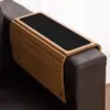 Bamboo Sofa Arm Tray Table Arm Rest Protector Universal Drink Holder Table Couch Flexible Sofa Tray Couch arm Table for snack 3
