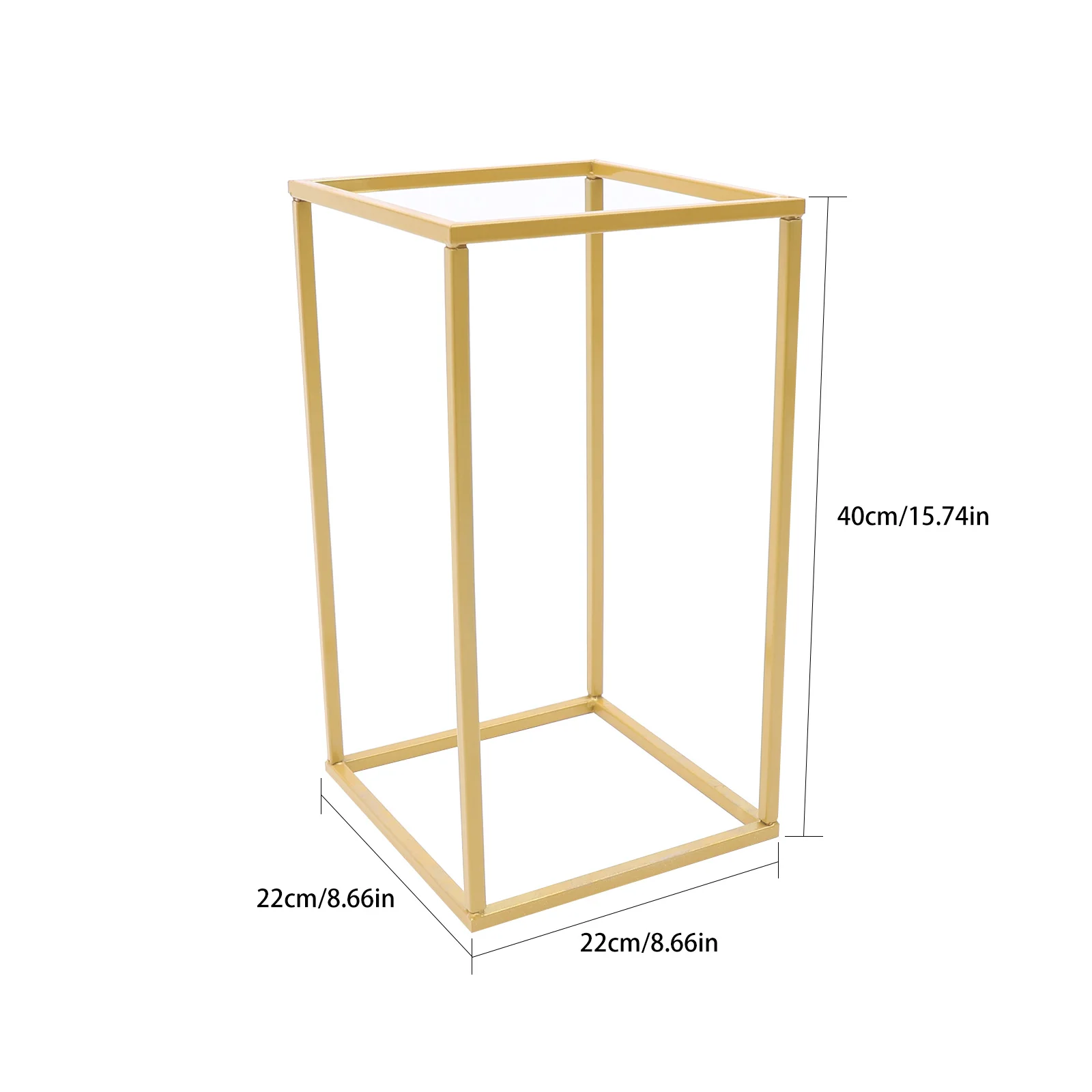 2Pcs Flower Floor Stand Metal Column Floral Stand Flower Vase Display Rack Wedding Party Dinner Centerpiece 22*22*40 cm