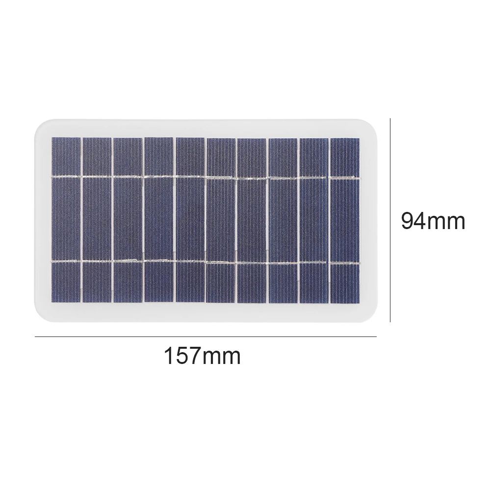 1pc Solar Panel Replacement 5V 2W Output USB Outdoor Portable Solar System Cell Phone Chargers 157x94mm