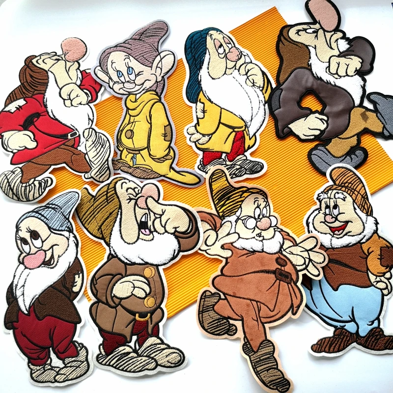 embroidery chenille Seven Dwarfs patch character cartoon patches badges appliques for clothing AL-19111602 | Дом и сад