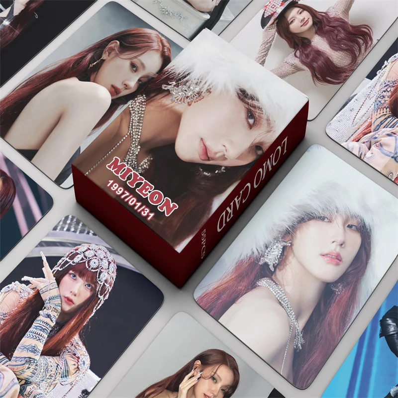 

55 шт./набор KPOP GIDLE альбом MIYEON CHO Mi-Yeon суперледи маленькая карточка (G) Стандартная 2-я ЛОМО карточка Минни YUQI Подарочная открытка Фотокарточка