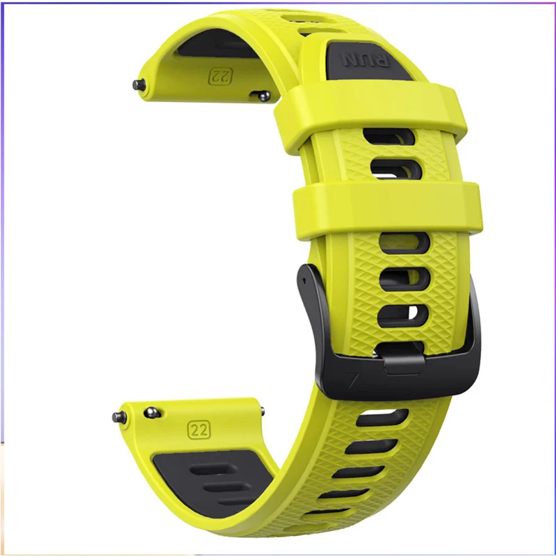 

uhgbsd Wristband For Garmin Forerunner 265 255 Watch Strap, Silicone RubbeR Wrist Universal 22mm Replacement Band