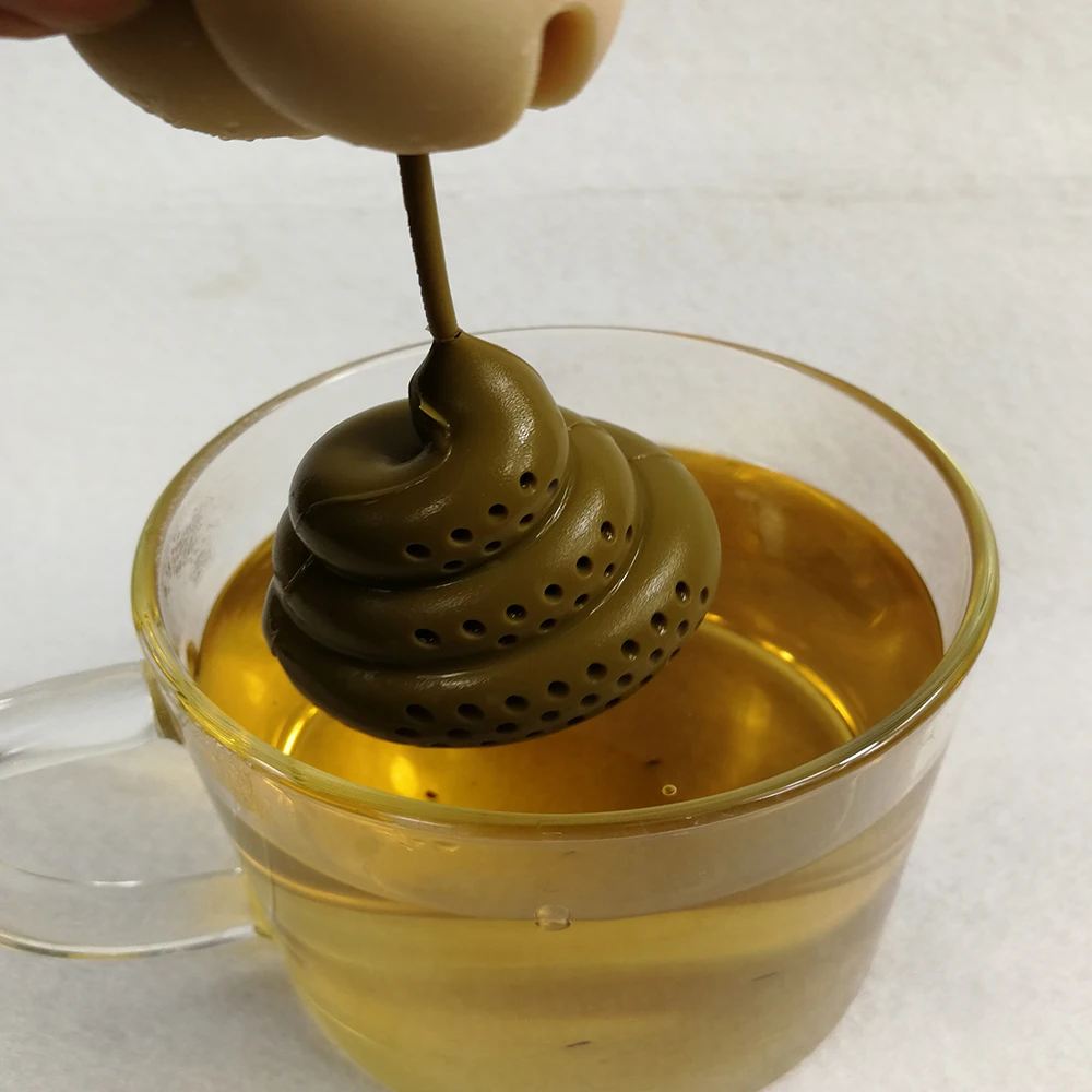 Infusore Per Tè A Forma Di Cacca In Silicone | Divertente Filtro Per Tè In Foglie, Riutilizzabile E Sicuro