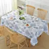 Summer Ocean Sealife Rectangle Waterproof Tablecloth Holiday Party Decor Washable Kitchen Dining Tablecloth Home Decorations 3