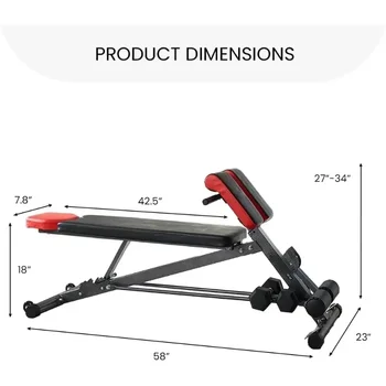 Multi-Functional Gym Bench Versatile Fitness Equipment Hyper Back Extension Roman Chair Adjustable Situp Flat Bench 5