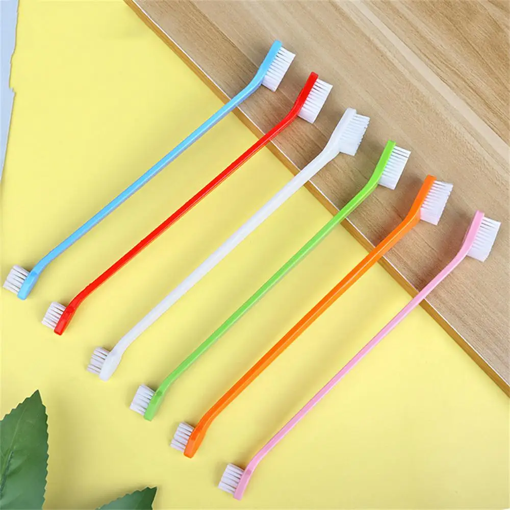 

2-1PCS Double-head Dog Toothbrush Cleaning Tool Dog Cat Bad Breath Care Mouth Odor Remove Care Teeth Pet Cleaning Supplies