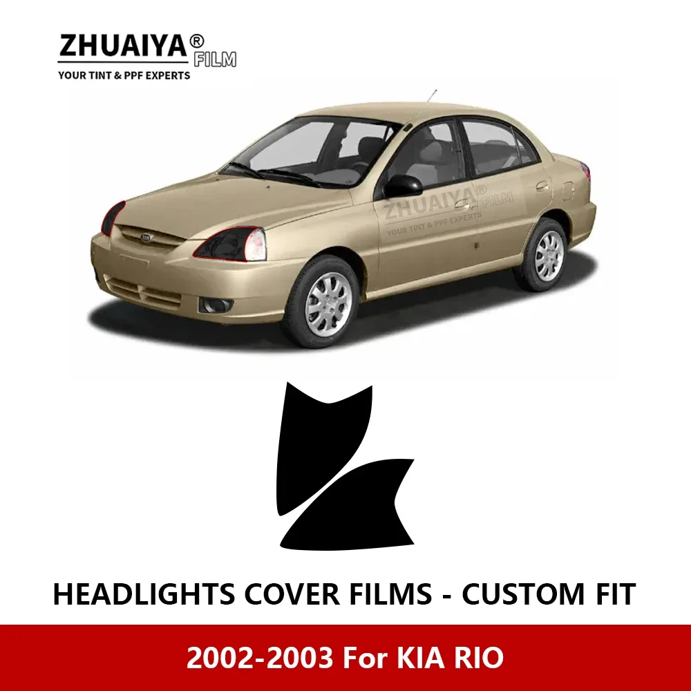 

Для автомобильной фары KIA RIO 2002-2003, Противоударная пленка PPF для защиты от царапин, защитная пленка, пленка для ремонта, автомобильные наклейки, аксессуары