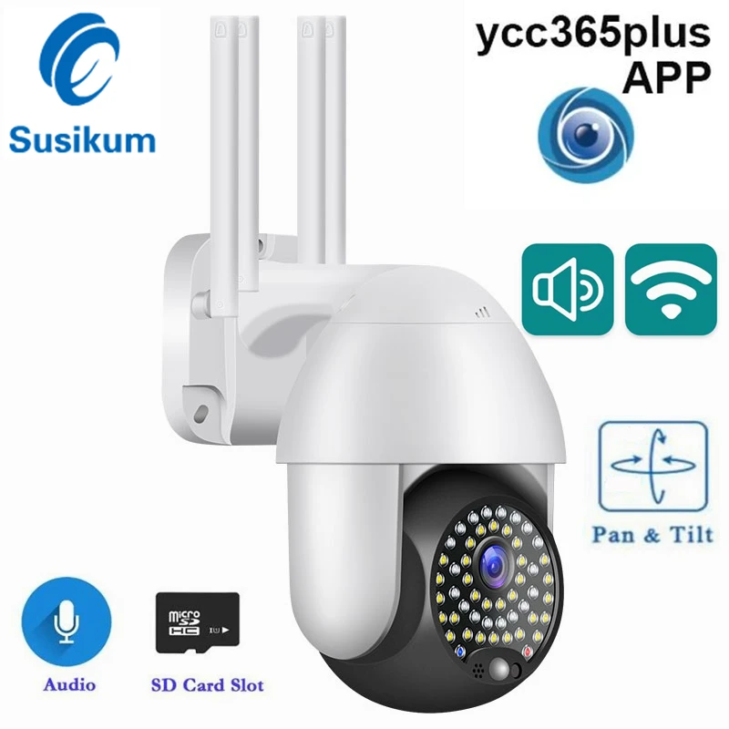 

1080P YCC365 Plus IP Camera WIFI Outdoor Two Ways Audio Waterproof Wireless Speed Dome Security CCTV Camera
