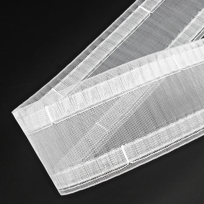 75mm Width Transparent Curtain Heading Pinch Pleat Tape Home Sewing Curtain Accessories S Fold Wave curtain Ribbon curtain accessories