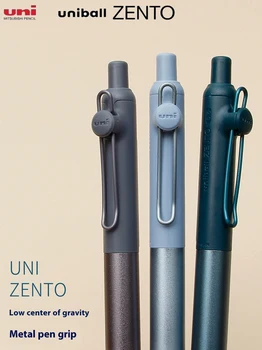 Japanese uni-ball ZENTO Gel Ink Pen Limited Flow Model Metal Push Ultra-Smooth Writing 0.38/0.5mm Signing for Students Business 1