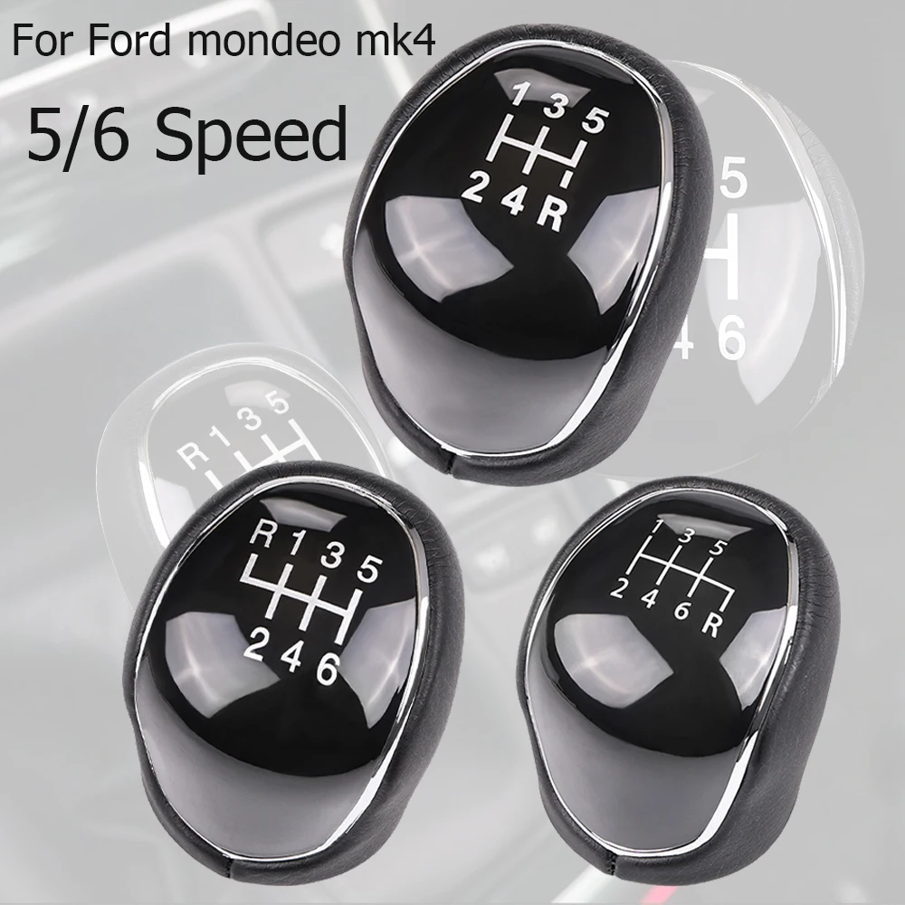 

For Ford Mondeo Mk4 Car Gear Lever Car Accessories Gear Shift Knob 5/6 Speed Shift Knob For Ford Focus Mk2 Auto Accessories