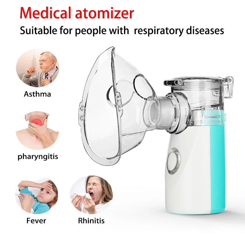 Assistenza sanitaria Nebulizzatore per bambini adulti Inalatore medico Nebulizzatori portatili Macchina Mini umidificatore a vapore silenzioso