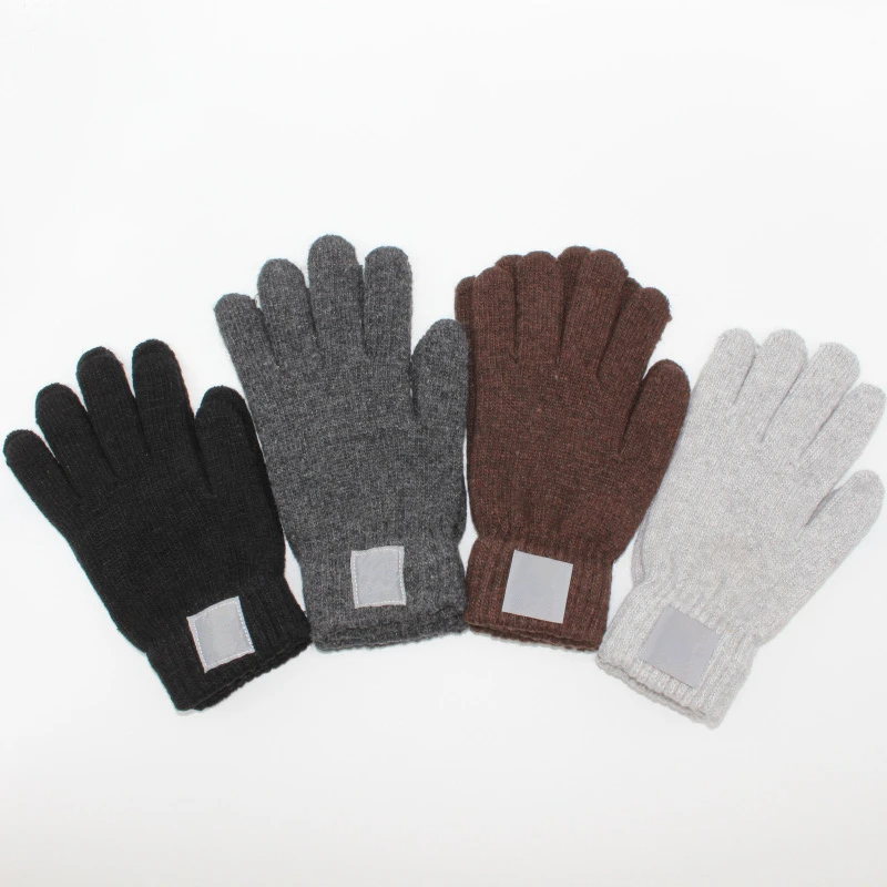 

Brand Knitted Winter Five Fingers Gloves For Men Women Couples Students Keep Warm Full Finger Mittens Soft Glove