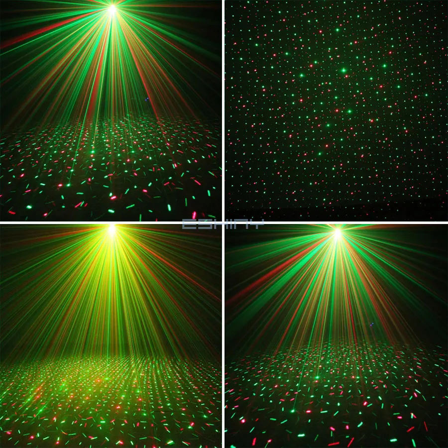 Rechargeable Mini R&G Firefly Laser Disco Light Full Stars Projector DJ Dance Bar Party Xmas Stage Effect