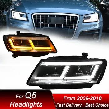 Car styling Headlights For Audi Q5 2009-2018 new style full LED auto Headlamp Assembly Upgrade Projector Lens Accessories Kit 1