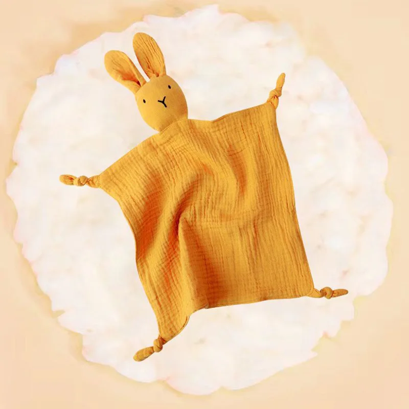 Baby Cotton Muslin Comfortable Blanket Cute  Infant Kids Sleep Appease Towel Children Rabbit Saliva Scarf Gauze Blankets 2