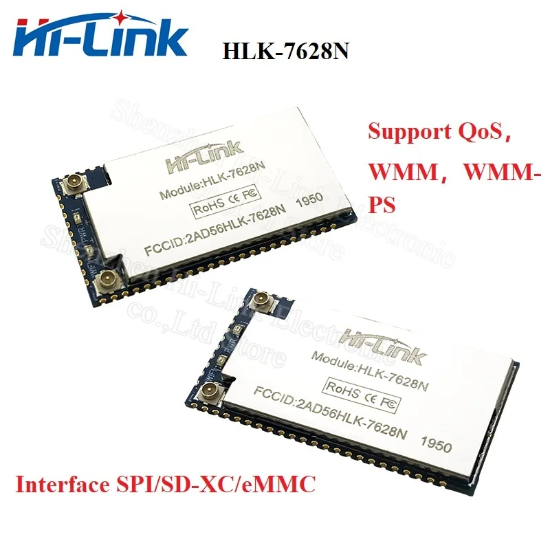 1Pcs HLK-7628N UART embedded wifi wireless MT7628 openwrt module RAM 128m flash 32M Ethernet  Original Hi-Link Router Module 4