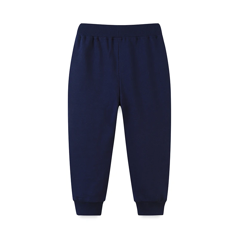Autumn Boys' Pants 1-Piece European And American Style Knitted Cotton Cartoon Rocket Patch Embroidered Pants 2-7Y