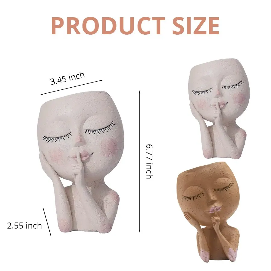 Face Planters Pot for Indoor Outdoor Plants with Drainage Hole flower pot plant pot