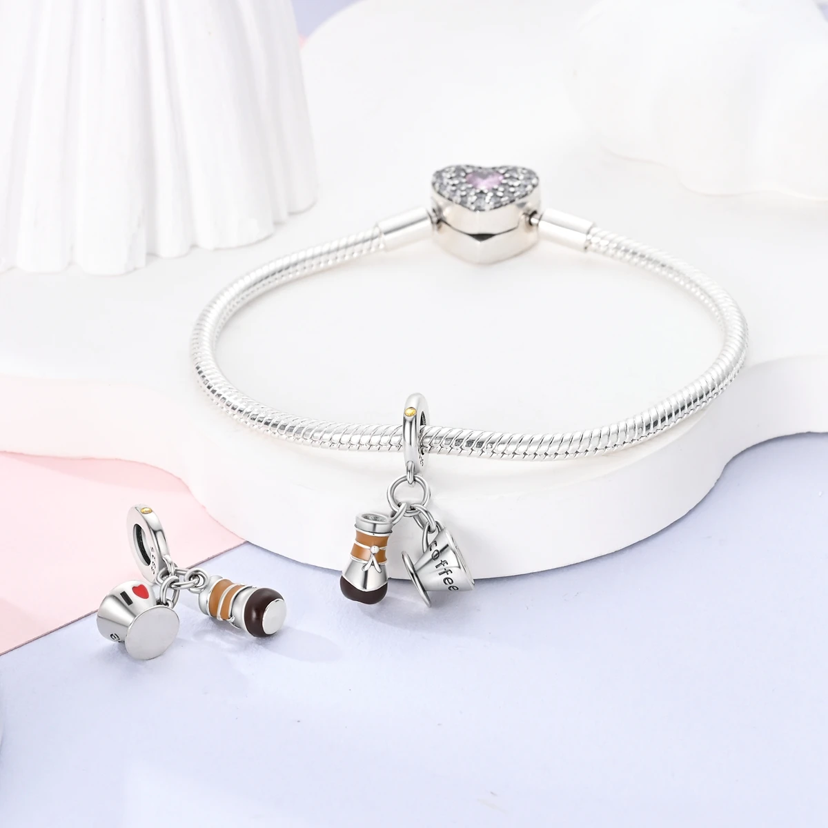 925 Sterling Silber Traum ballon Einhorn Zirkonium Charm Anhänger Perlen baumeln für Armband Halskette DIY edlen Schmuck – Detail 24
