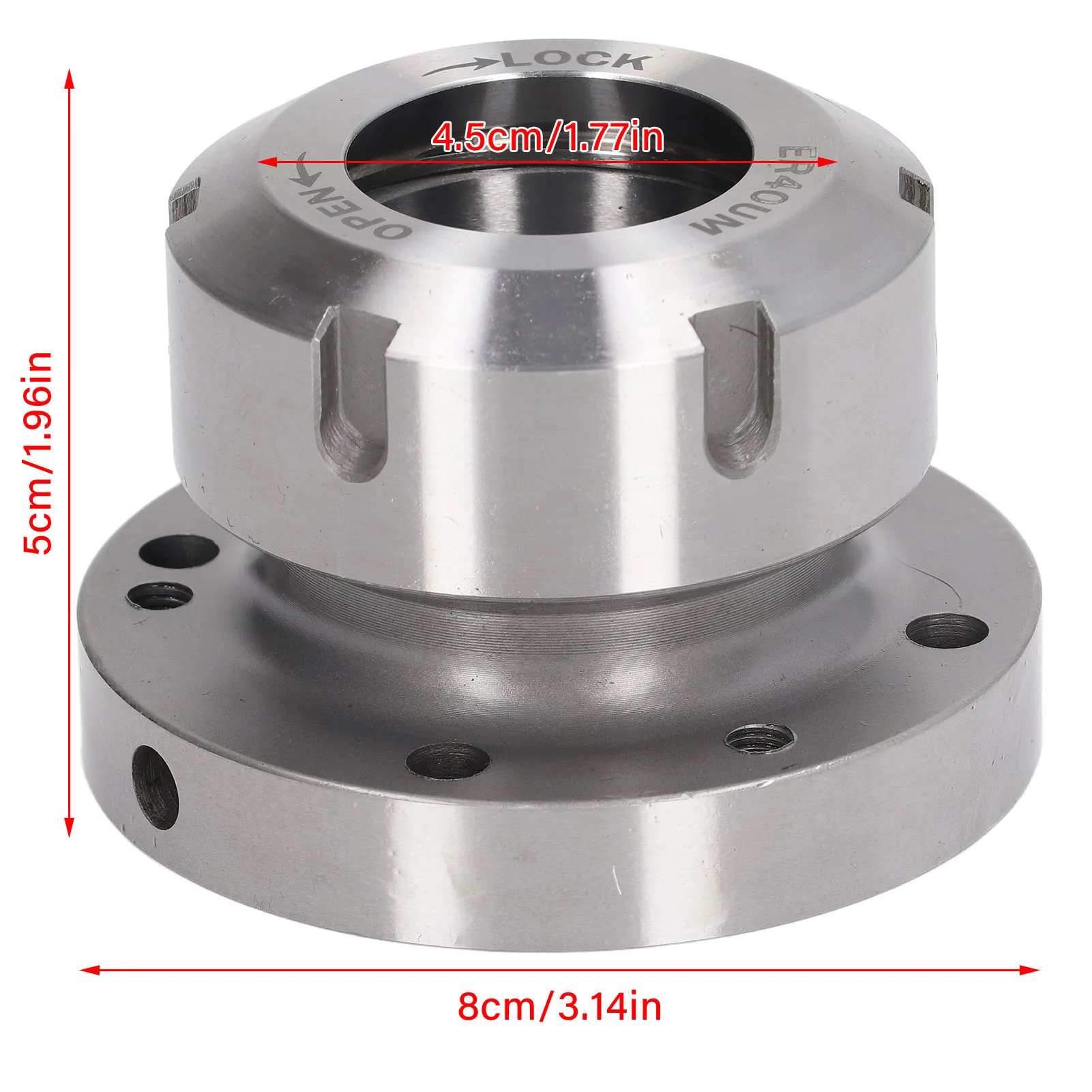 Clamping Collet Holder Clamping Collet Chuck Compact Replacement for CNC Milling Machine Lathe ER40 80mm Diameter Chuck