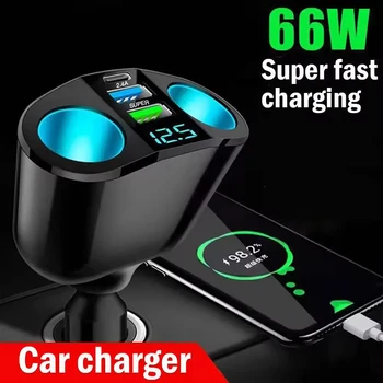 1 pz 120 W QC3.0 Caricabatteria per auto 12 V/24 V Doppio USB Adattatore di Alimentazione Ricarica Veloce Presa accendisigari per la maggior parte degli accessori per auto