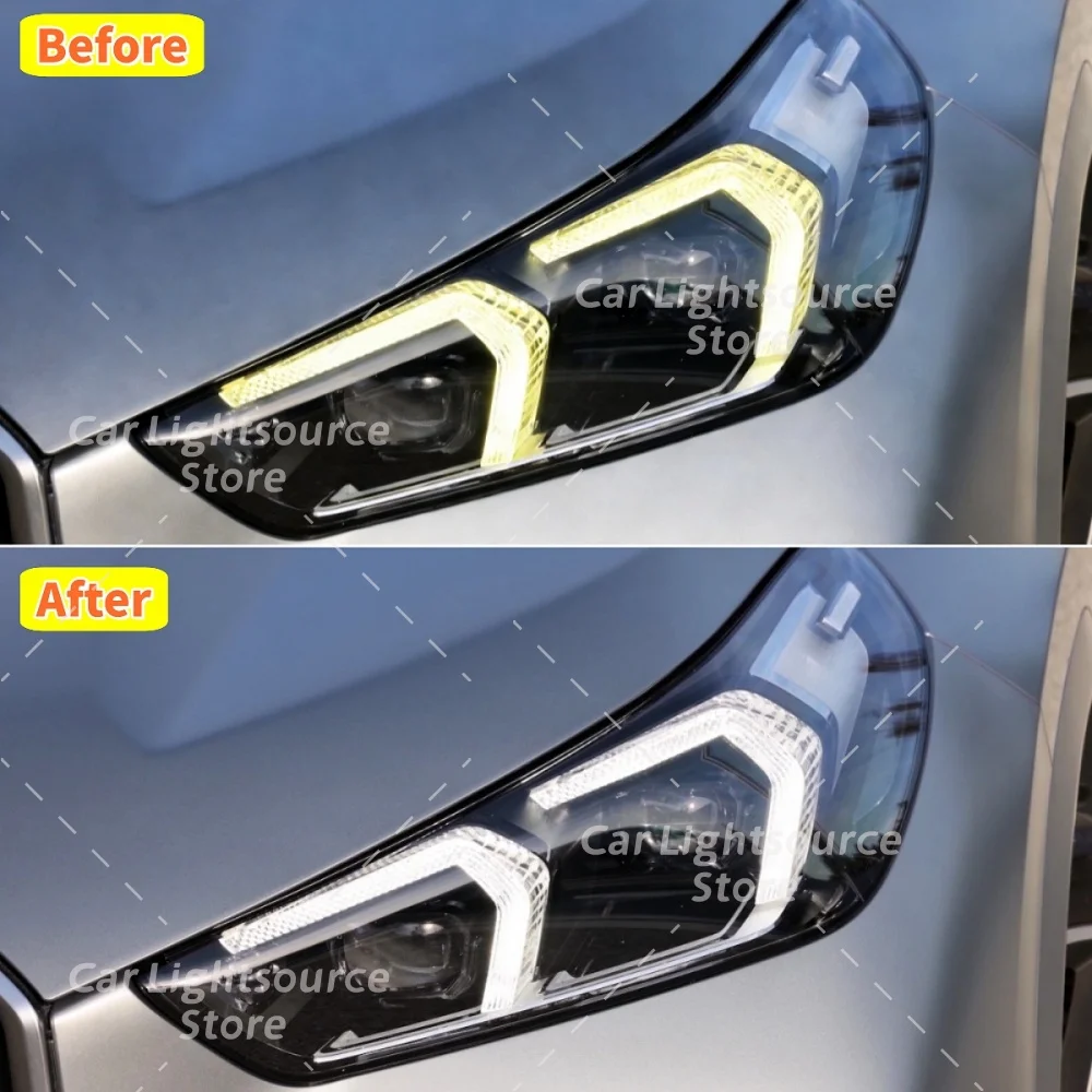 BMW X1 U11 U12 2023-2025 LED 헤드라이트 주간 주행등 63115A64445 63115A64446 엔젤 아이즈 DRL LED 보드 화이트 라이트