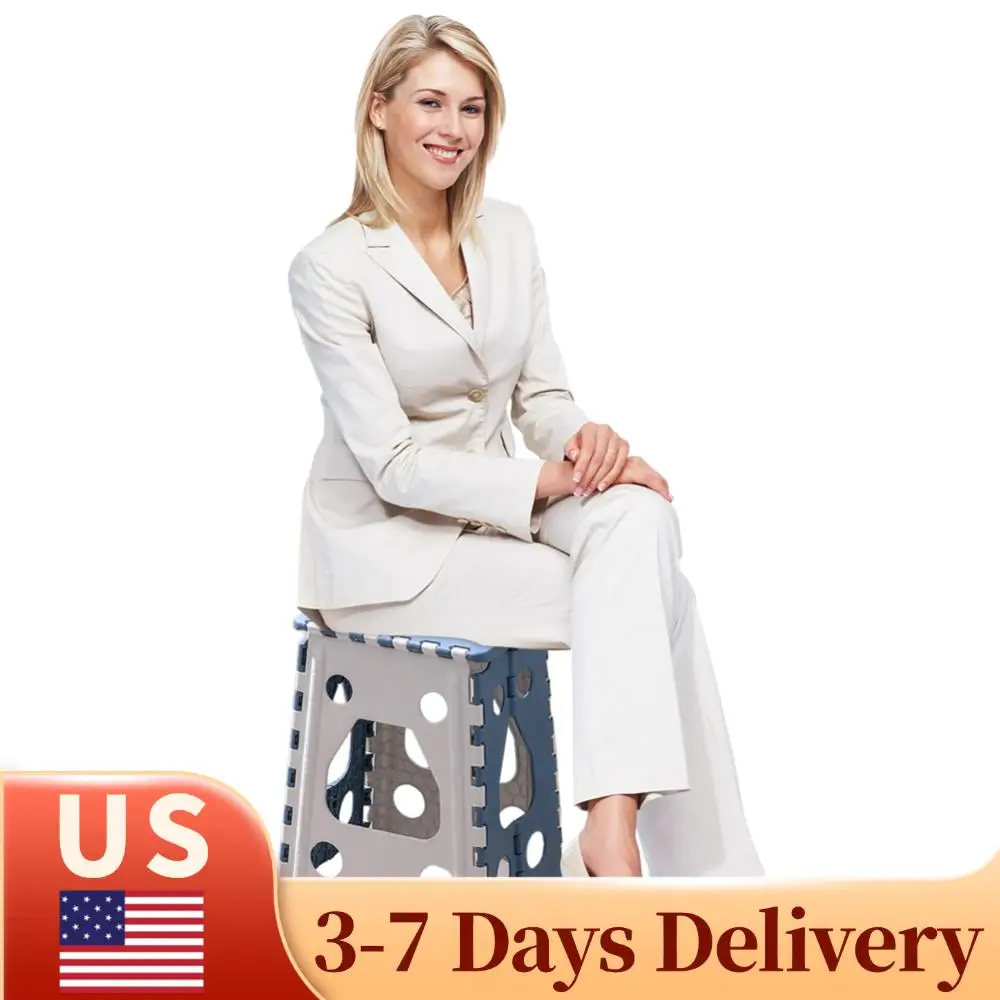 18 Inch Collapsible Stool Folding Step Stool 400 LBS Capacity Stepping Stool Collapsible Stepping Stool for Kitchen Dining Room