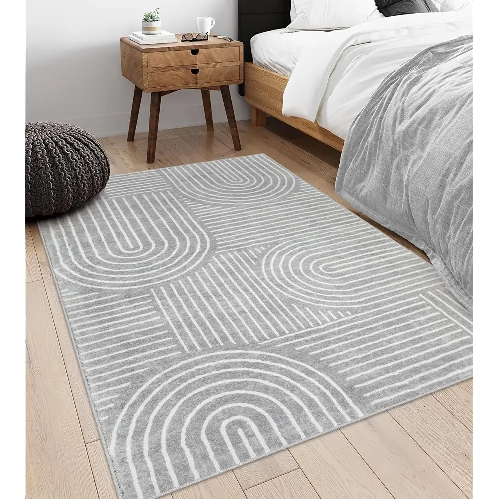 5×7 Soft Washable Ultra-Thin Abstract Rug 5