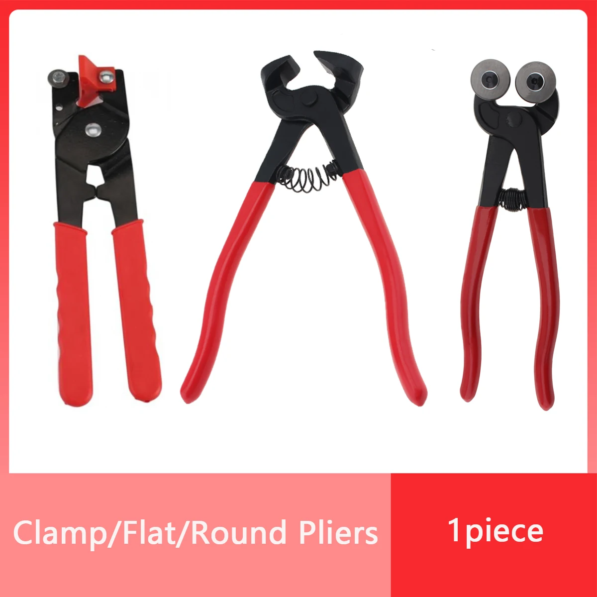 

Glass Tile Mosaic Nippers Heavy Duty Double Round Wheel Glass Flat Nose Trimming Clamp Pliers Ceramic Tile Cutting Tongs Tools