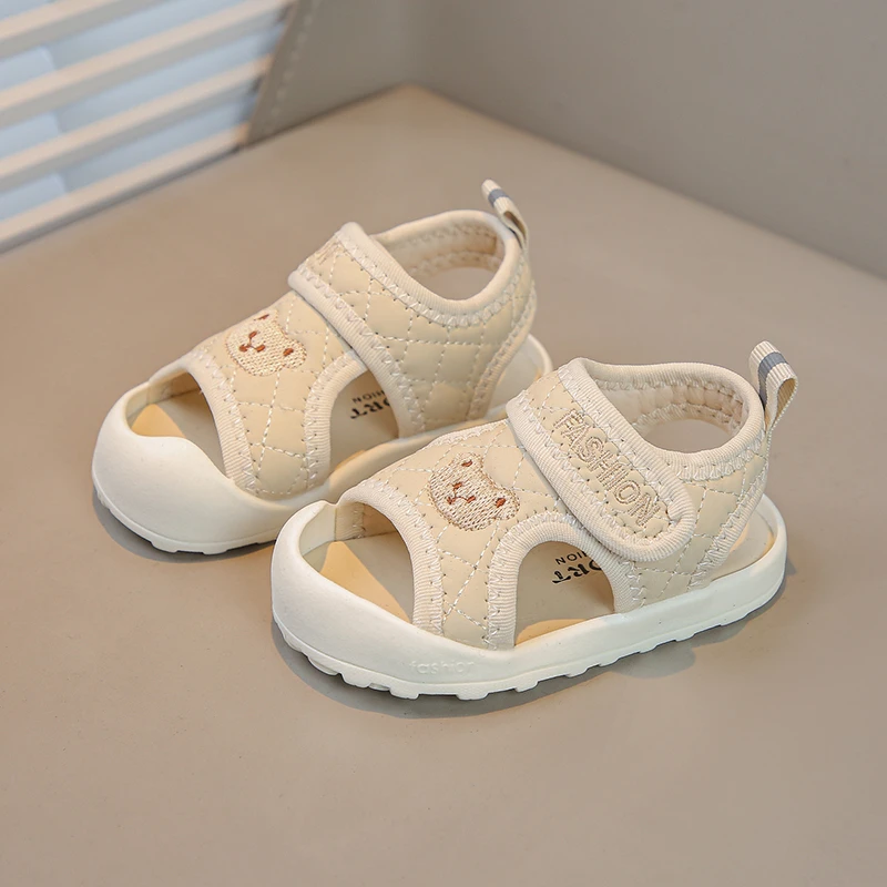 Baby Boys Girls Sandals Summer Infant Toddler Shoes Cartoon Bear Children Sandals Soft Soled Anti Slip Kids First Walkers Shoes