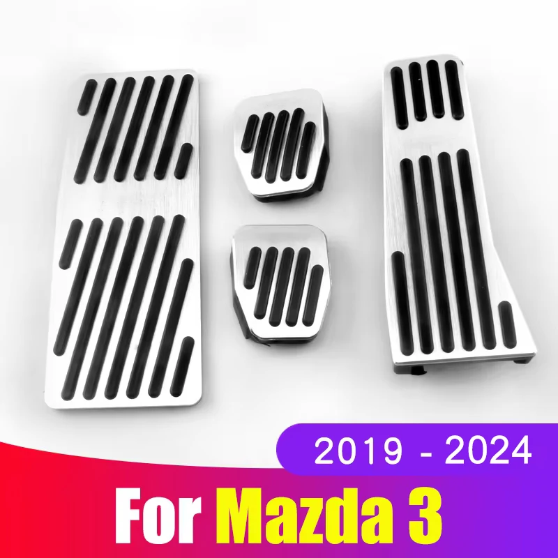Car Accelerator Fuel Brake Clucth Foot Rest Pedal Pad Cover For Mazda 3 Axela BP CX-30 CX30 CX50 Accessories car accessories car pedals pedal cover