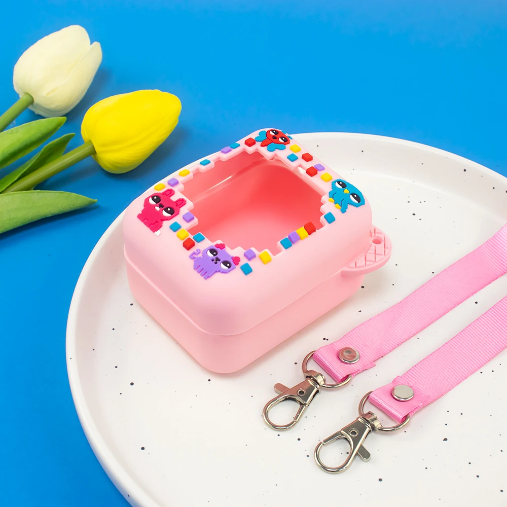 3D Animal Print Silicone Case Protective Cover Shockproof Protective Skin Sleeve Washable for Bitzee Interactive  Digital Pet