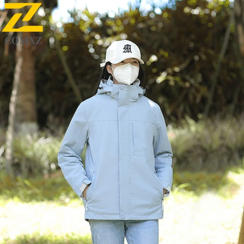 COMXZ Thickened Outdoor Mens Jacket 2025 Mountaineering Windproof Warm Parka Travel Comfortable Lightweight Winter New Coats