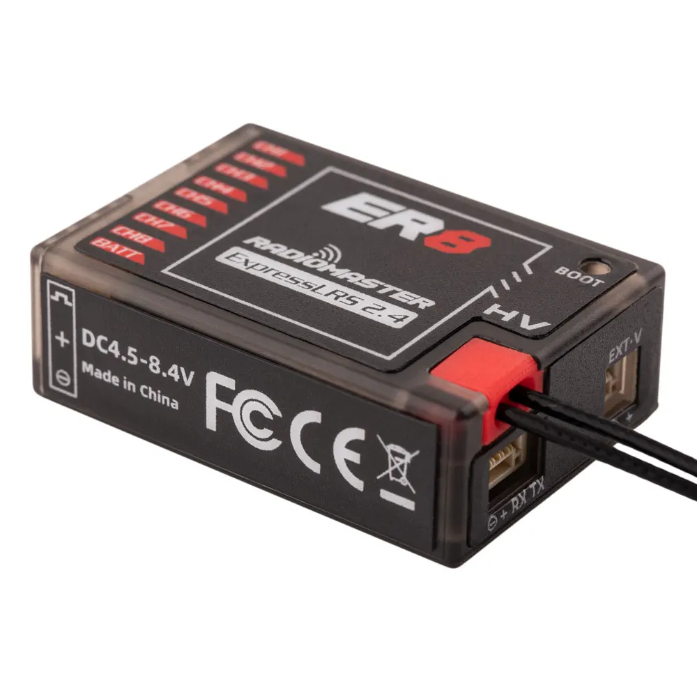 Radiomaster PWM Receiver ER4 4CH/ER6 ER6G ER6GV 2.4G 6CH/ER8 ER8G ER8GV 8CH CRSF ExpressLRS 2.4Ghz 100mw for RC Model 4