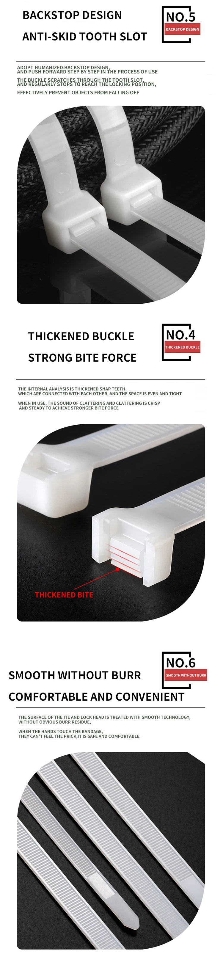 Fixação Anel Zip Wraps Strap Set, 3*100,