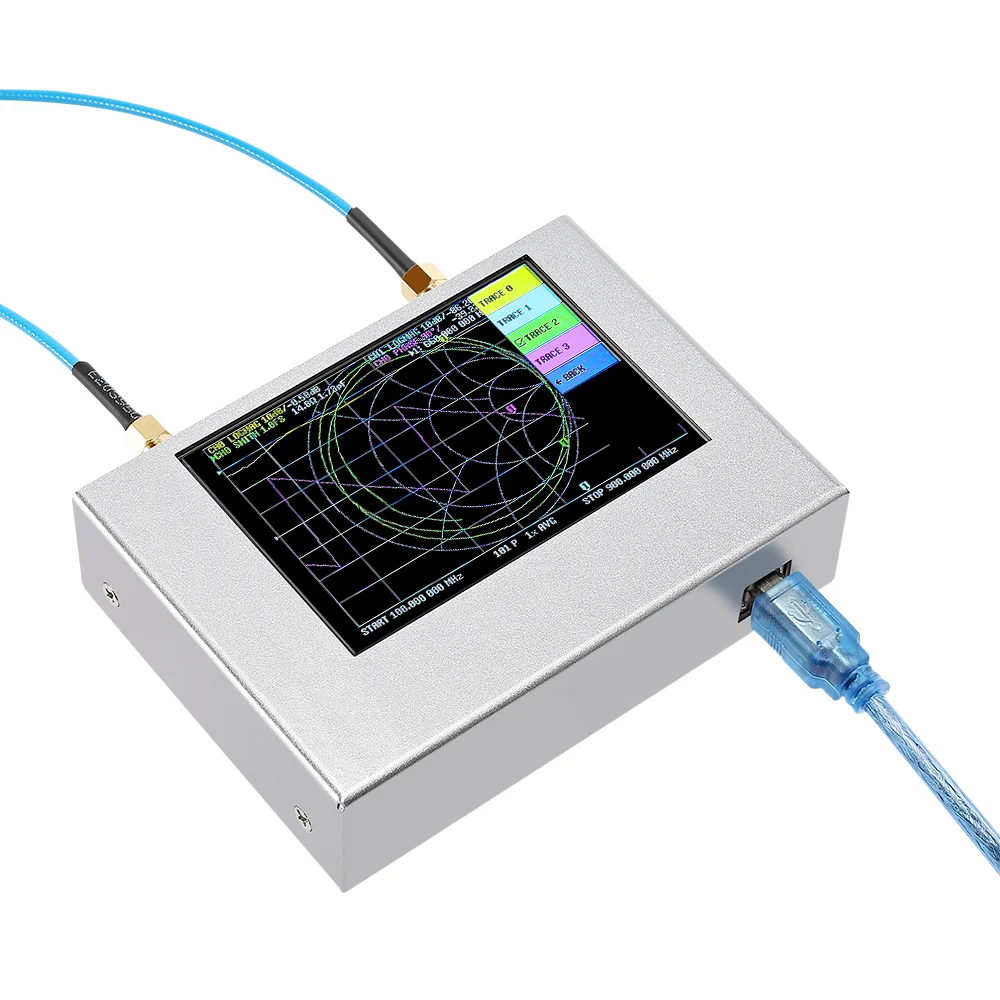 NanoVNA V2 Plus4 50KHz-4GHz Vector Network Analyzer 4 Inch TFT Shortwave HF VHF UHF 70-90dB With 3200mAh Battery