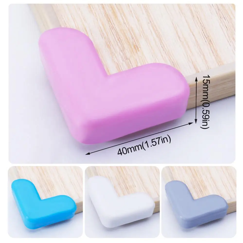 L-Type Thickened Silicone Adhesive Table Corner Protector 1 Pc Essential Edge Guards Child Proof Corner Protection Baby Safety