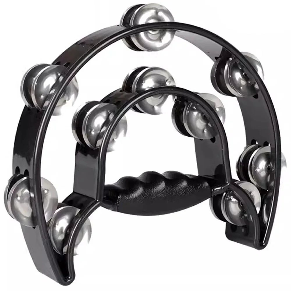 Alice ATB002A Double Ring Tambourine Timbrel Metal Jingles 25x20cm
